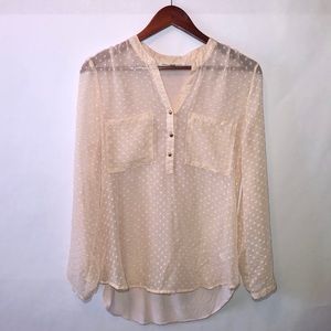 Daniel Rainn Sheer textured  front top sz S